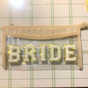 Clear bride cosmetic bag